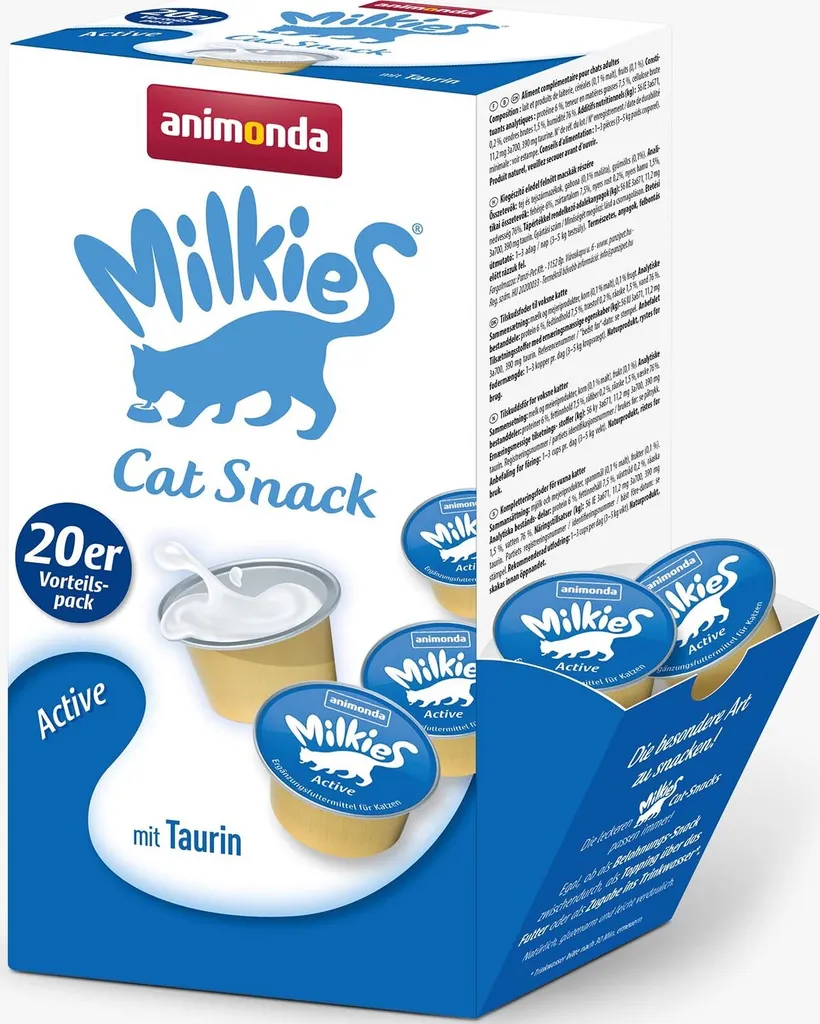 Momenti di Coccole con Animonda Milkies Active 20x15g: Snack al Latte