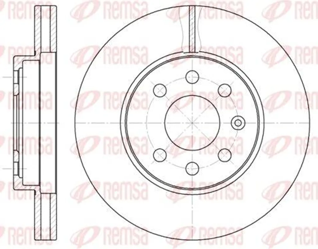 Disque de frein REMSA 6573.10 pour Nubira remplace OE 96286933 d'origine