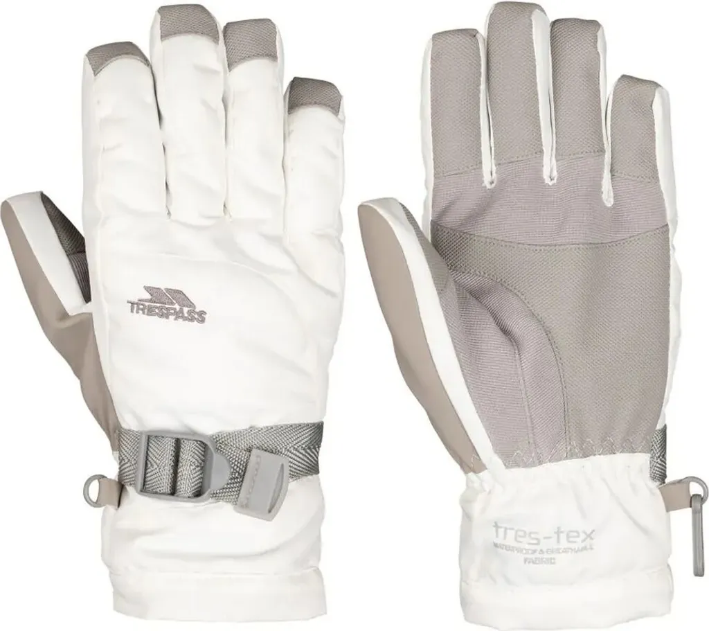 Guanti Sci Bambino Trespass Simms Bianco Impermeabili 116-128 TP3985