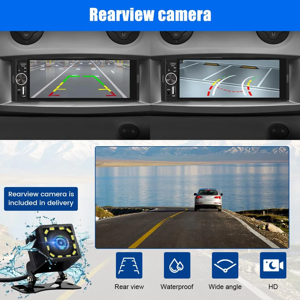 Autoradio 1 DIN Android Auto sans fil écran 6,36" avec USB-C et Bluetooth - 9