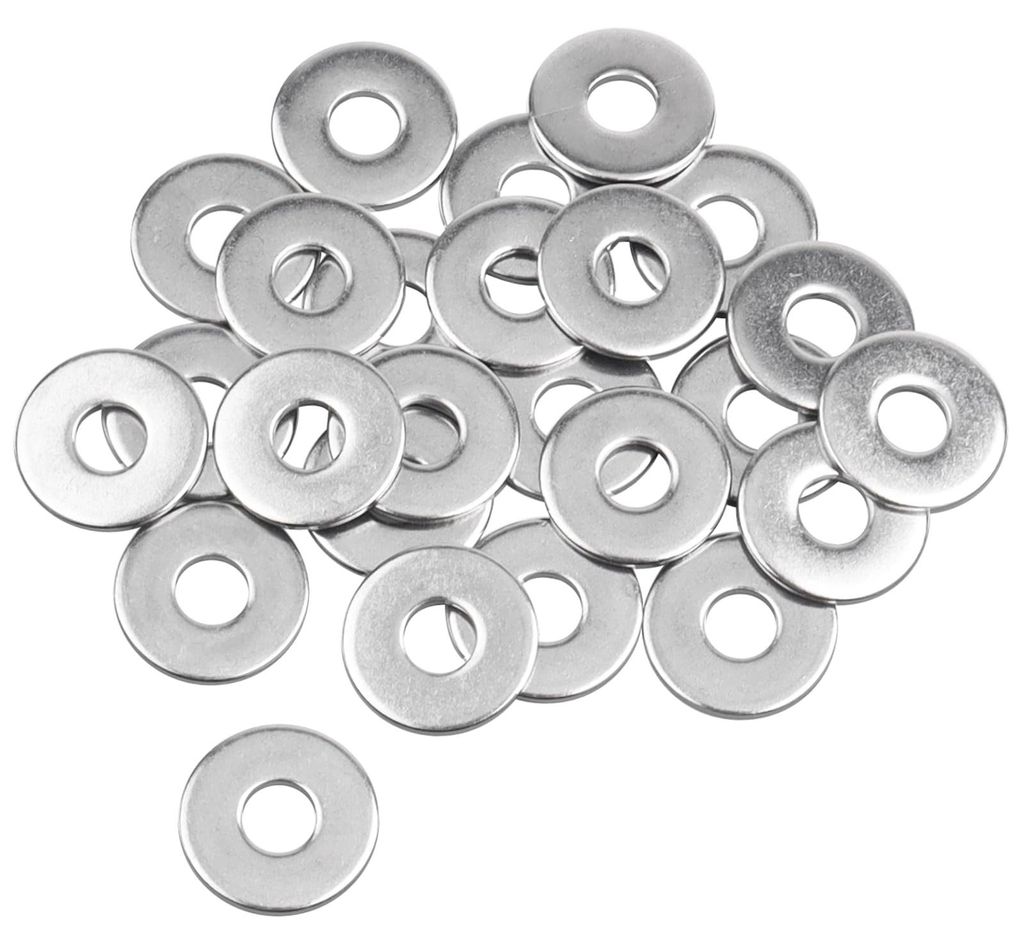 20 Stück x 18 mm Edelstahl-Unterlegscheiben für Schrauben, Muttern und Gewindestangen
