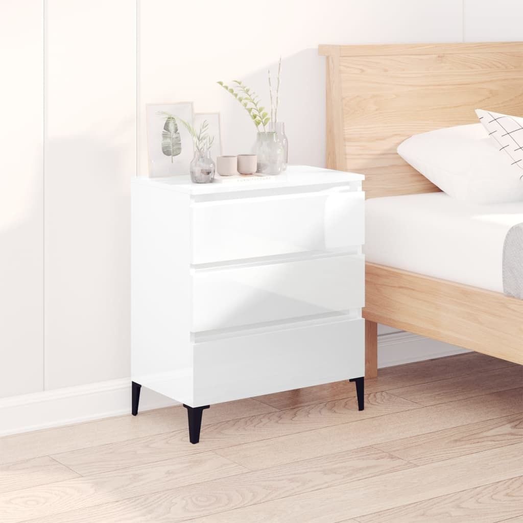 vidaXL Kredens biały wysoki połysk 60x35x70 cm materiał Zdjęcie produktu 4