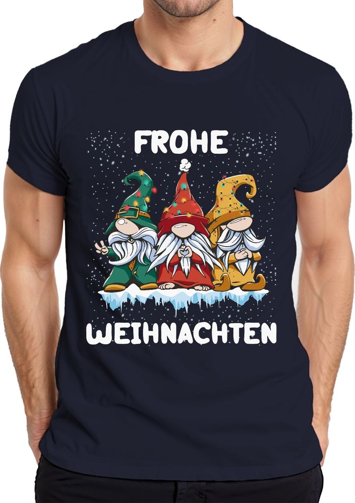 Frohe Weihnachten Gnome Wichtel Schweden - Weihnachten Weihnachtsgeschenk Christmas Herren T-Shirt, Navy, XL
