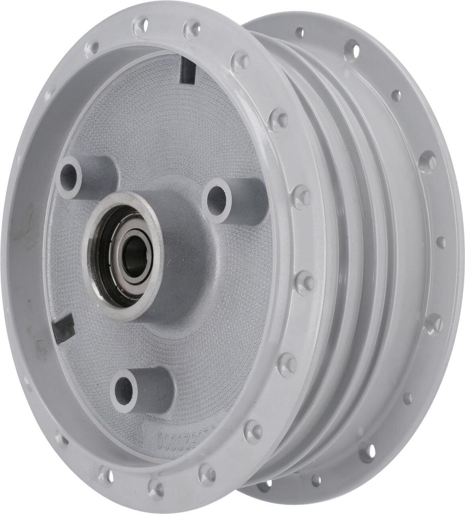 Radnabe Silber, mit montierten Lagern, verstärkte Radhülse - für Simson S50, S51, S70, KR51 Schwalbe, SR4, Duo4