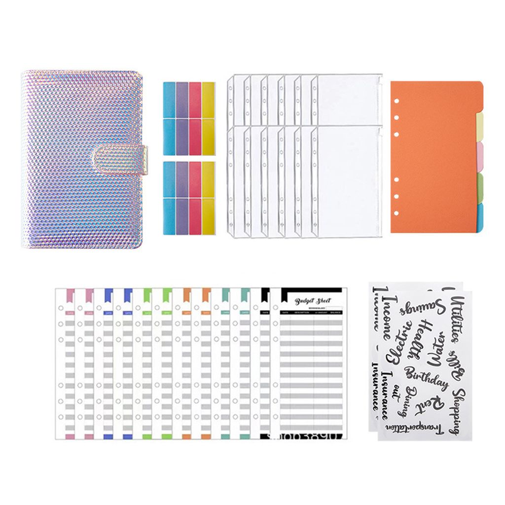 1 Set A6 Tagebuch Notebook Laser wasserdichte Magnetschnalle Staubdicht reibungsloses Schreibreisebuch für Schüler-Mehrfarbig A