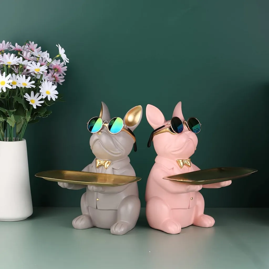 Gift Base Copricuscino In Lino Con Stampa Bulldog Francese Lady Stelle, 40x40 Cm (solo Federa)