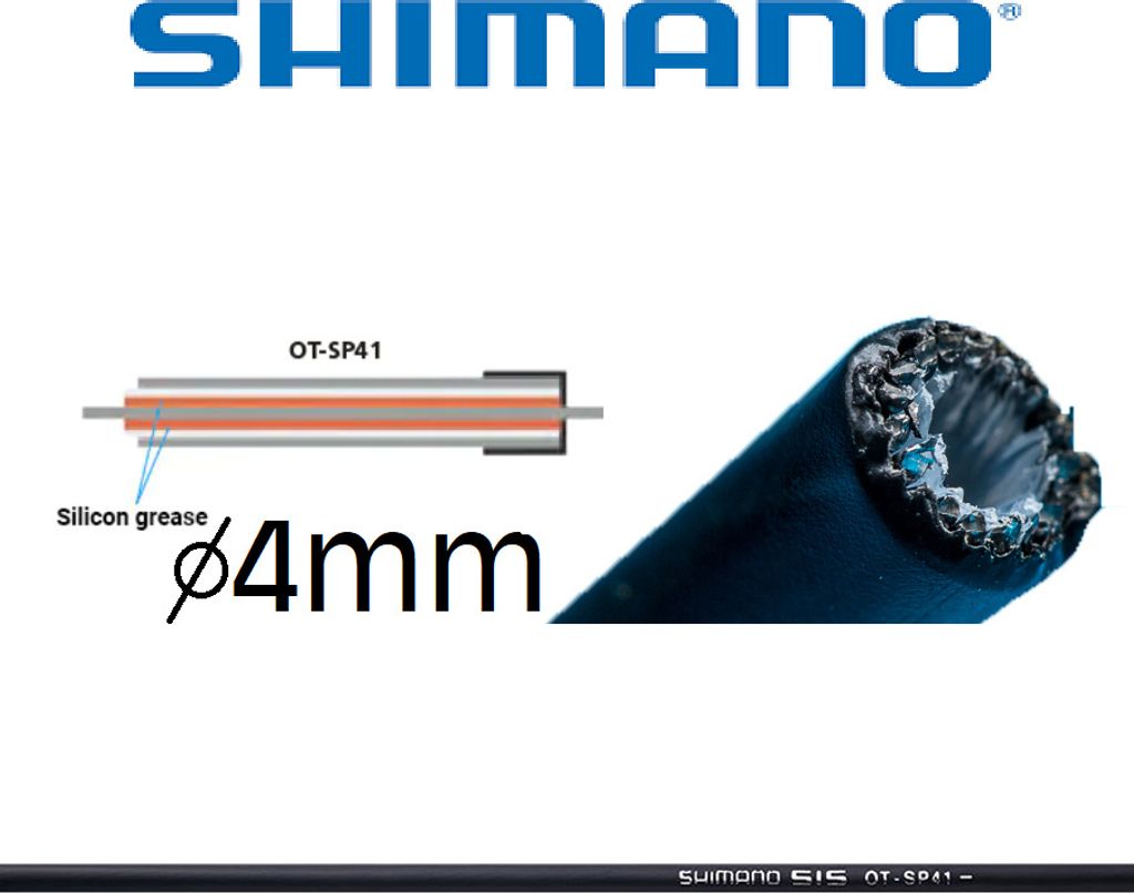 Shimano 1m Schaltaußenhülle SP41 4mm schwarz Produktbild 