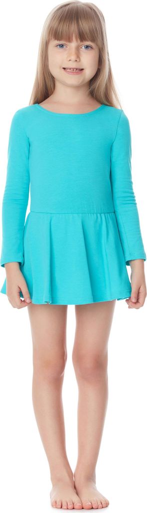 Merry Style Mädchen Body mit Rock Balletkleid Langarm MS10-138 (Türkis, 128)