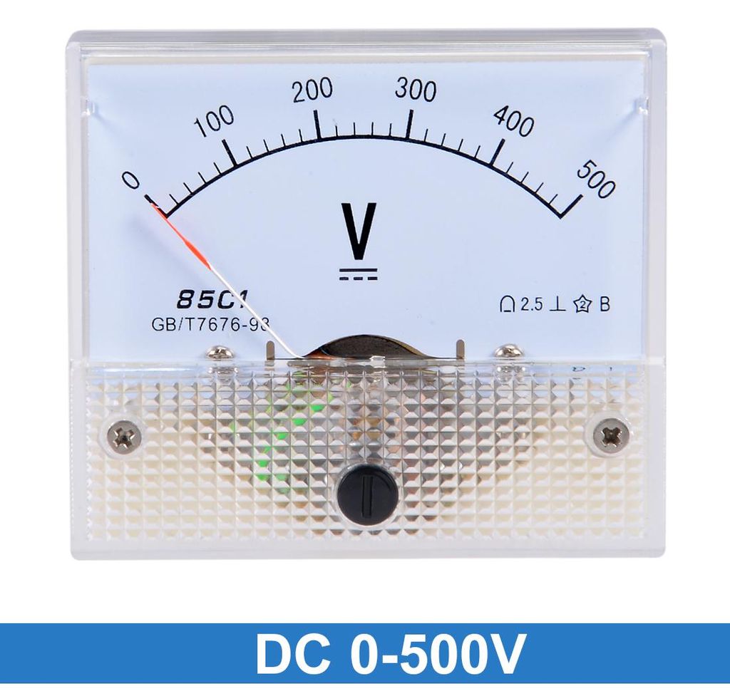 DC 0-500V Analoganzeige Voltmeter Spannung Messger?t 85C1 2,5% Fehlergrenze