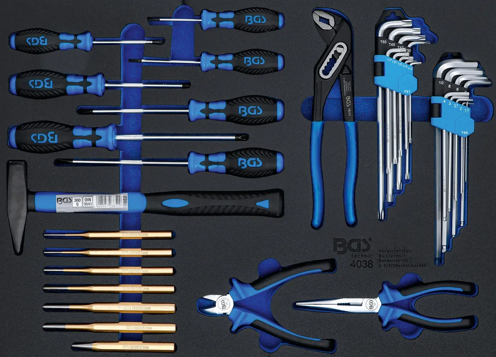 Assortimento BGS 4038 da 36pz: Martello e Pinze per Professionisti