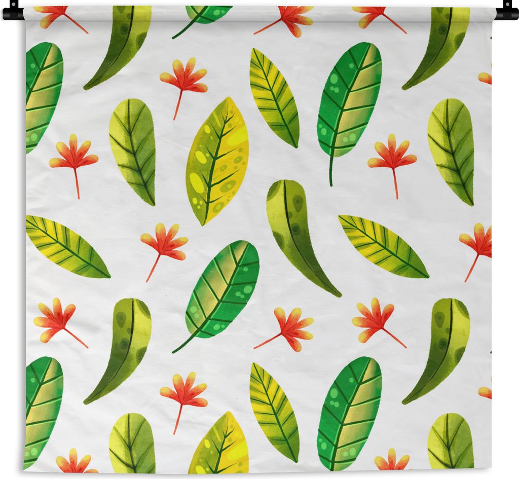 MuchoWow Wandteppich Wandbehang Dschungel - Farben - Blätter 150x150 cm Tapisserie Dekoration Wandtuch - Wohnaccessoires - Modernes