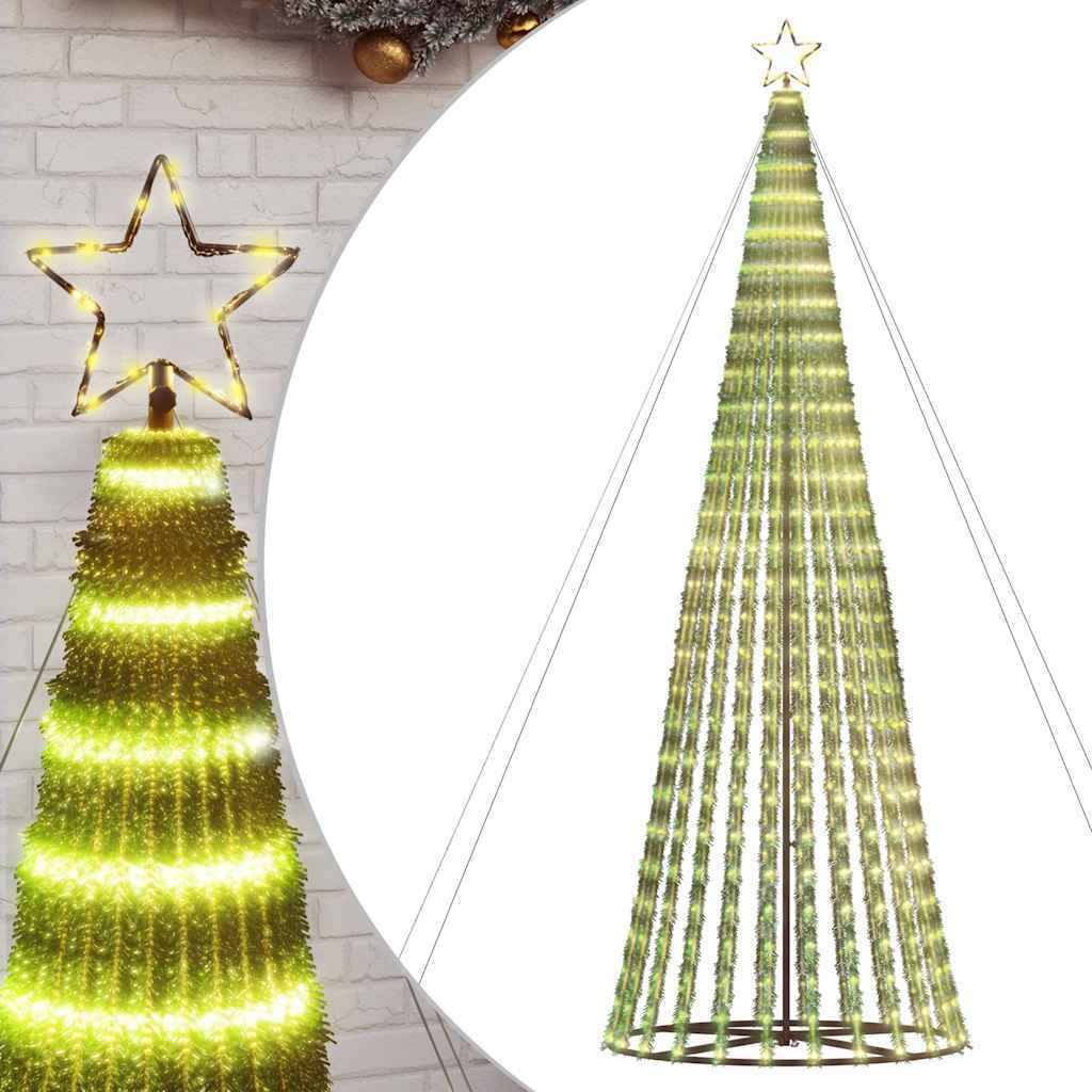 vidaXL Sapin de Noël LED 1028 LED blanc chaud 403 cm Image du produit 