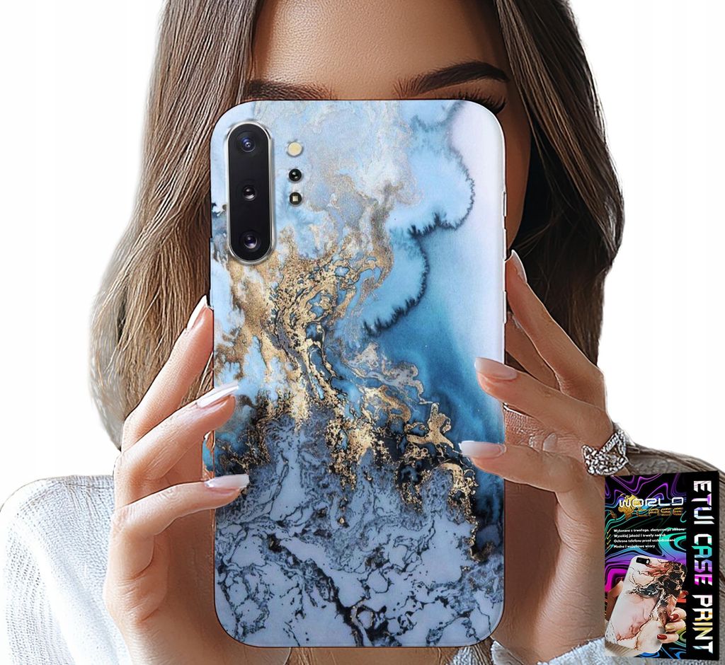 Etui Für Samsung Note 10 Plus - Damen Marmor Design + Film