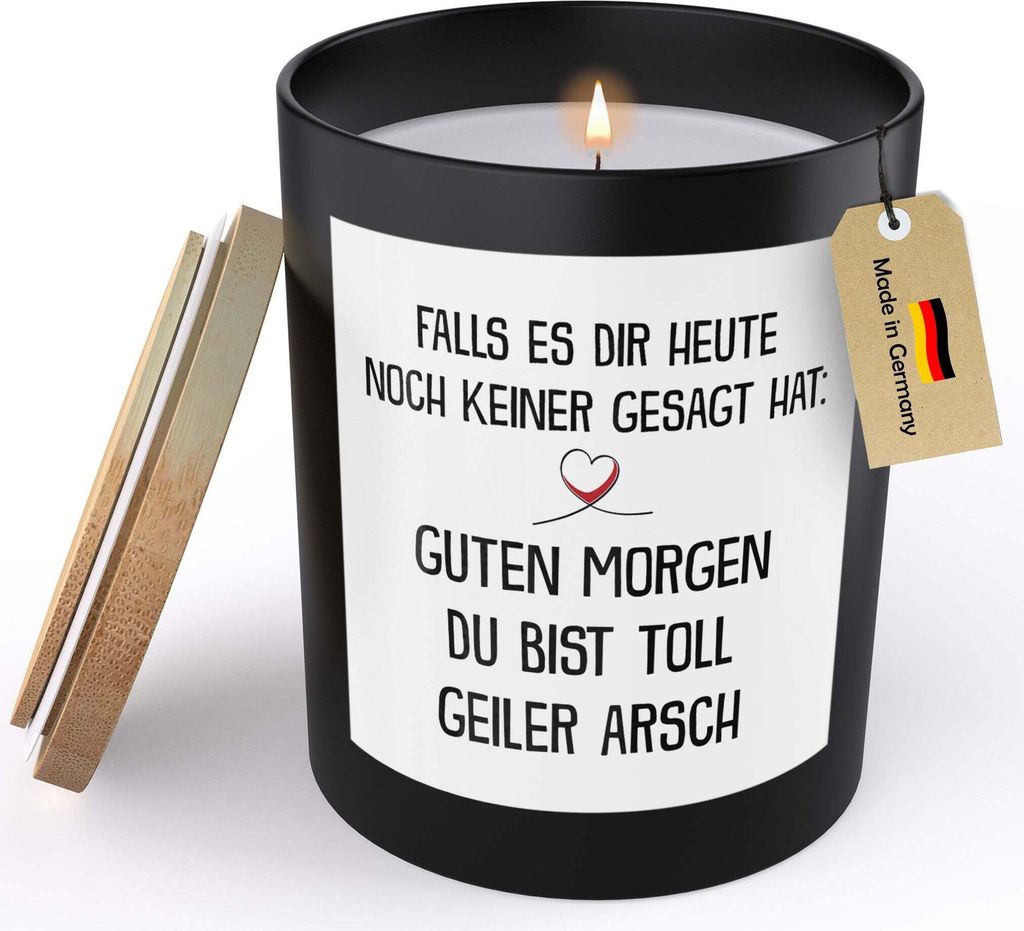 22Feels Jahrestag Geschenk Frauen Männer Spruchkerze "Falls Es Dir Heute Noch" Hochzeitstag Sojawachs Kerze im Glas Handgemacht Ehe-Partner-in Paa...