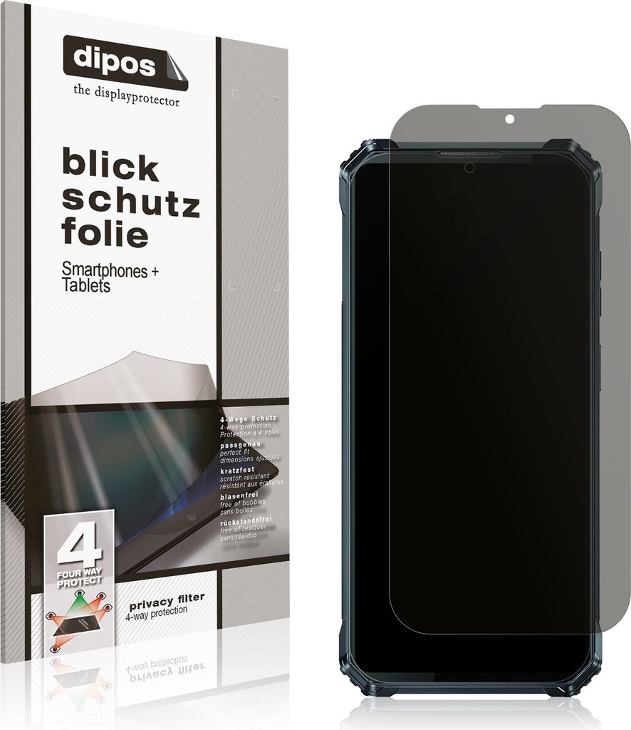 Blickschutzfolie für Oukitel WP28S matt Schutzfolie Folie Display Schutz dipos