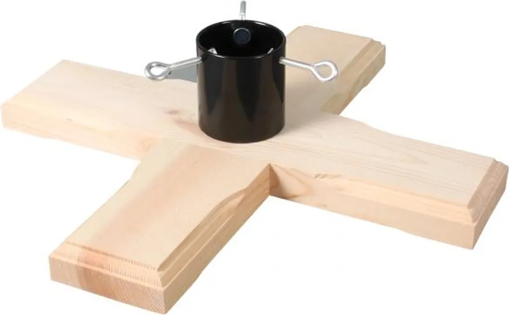 Support sapin de Noël bois anti-basculement 45x45 cm stable h12cm