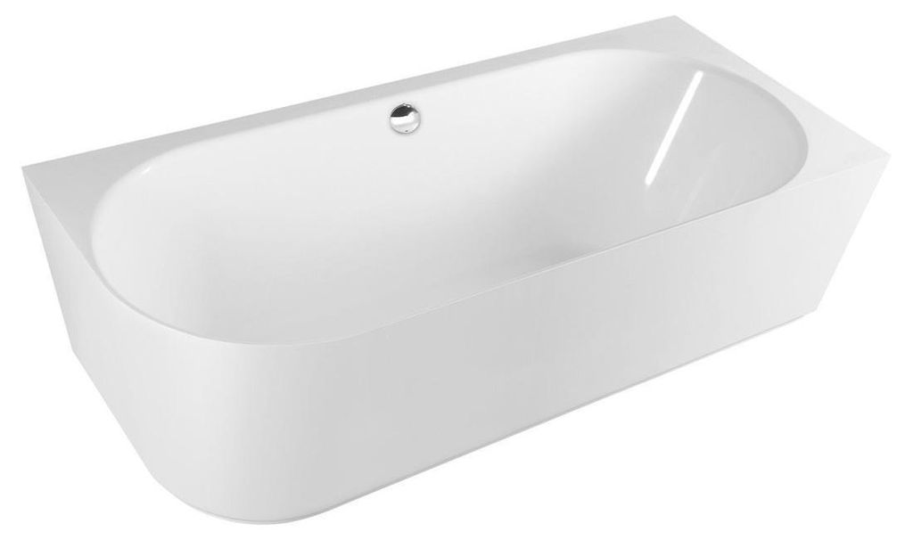 Polysan SUSSI R Freistehende Eckwanne, Gussmarmor 150x70x49,5cm, weiß