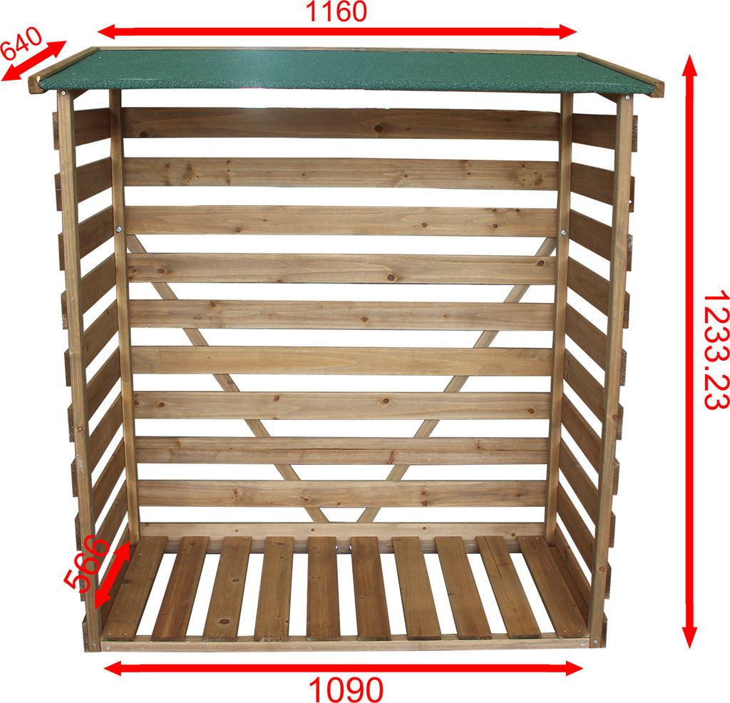MCombo Kaminholzregal mit Rückwand Brennholzregal Produktbild 9