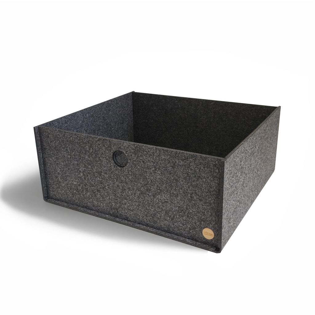 Aufbewahrungsbox CARGA Filz 44 x 48 x 20 cm ohne Deckel in anthrazit meliert