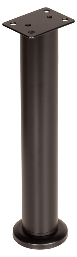 Nóżka meblowa regulowana 25 - 42 cm czarna prosta metalowa Zdjęcie produktu 