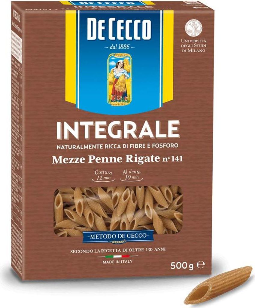 20x De Cecco Pasta Mezze penne rigate integrali Vollkorn italienisch Nudeln 500g