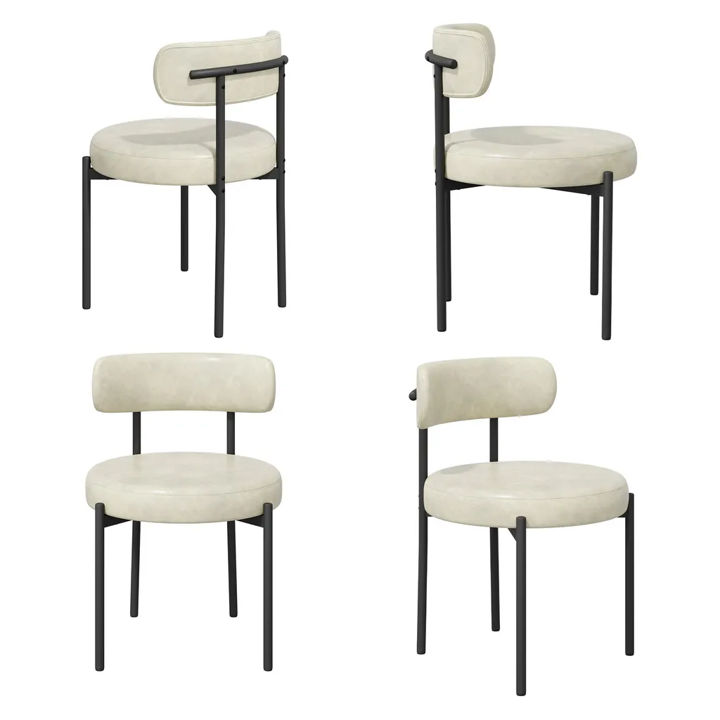 Chaises de salle à manger confortables lot de 4 pour table ronde
