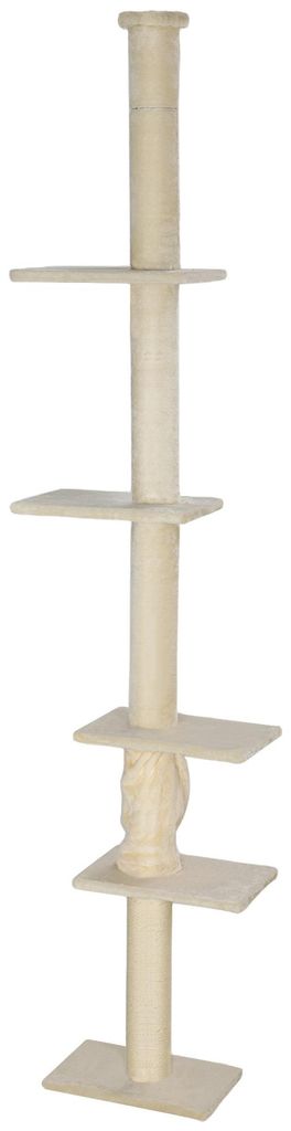 PawHut Kraboom met hoge plateaus, kattenboom, 225-275 cm. Productafbeelding 