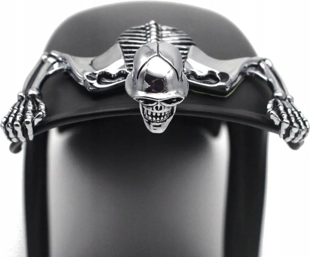 Statue squelette en métal pour moto anti-vibration fixation phare