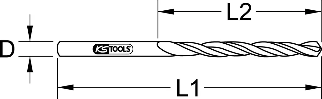 KS Tools 330.4135 Set 5 Punte Trapano HSS-G Precisione DIN 338