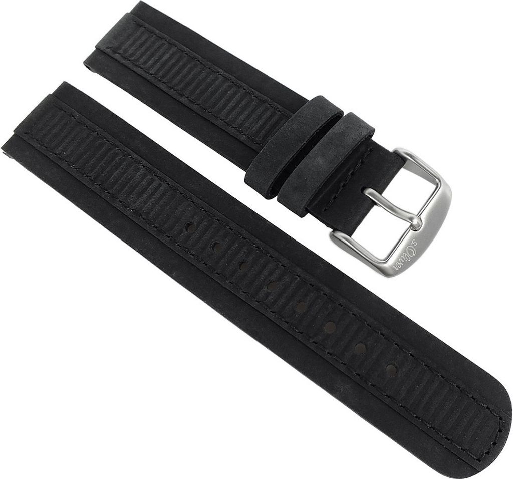 s.Oliver > Uhrenarmband 20mm Leder schwarz > SO-2031-LD