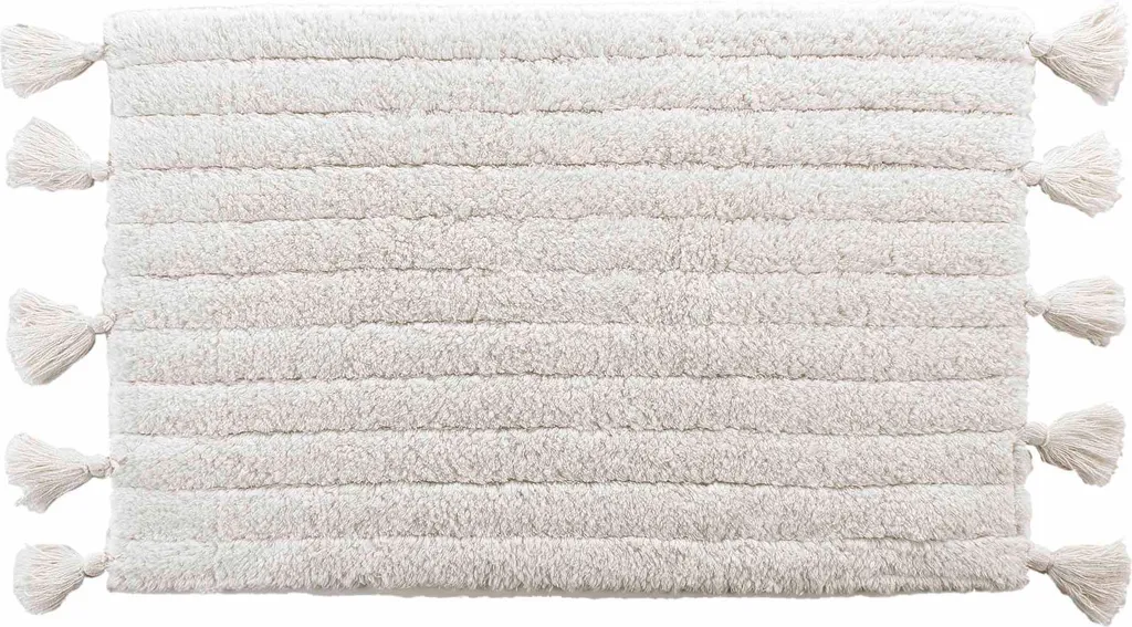 Tappeto da Bagno con Frange MINATIS 100% Cotone 50x80 cm | Offerta