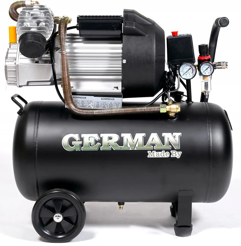 Compresseur 50 L bicylindre 430 L/min 4 KM GERMAN haute pression