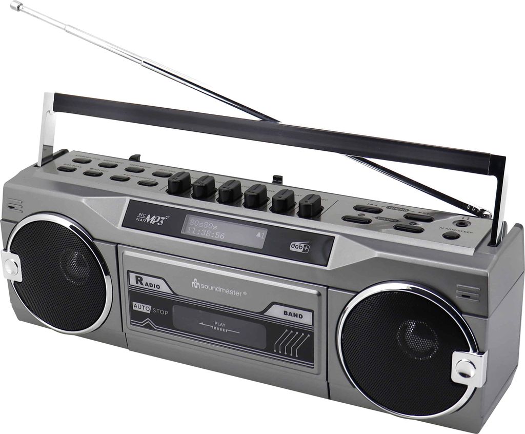 Kassettenradio Stereo Bluetooth SRR80TI Silber Produktbild 