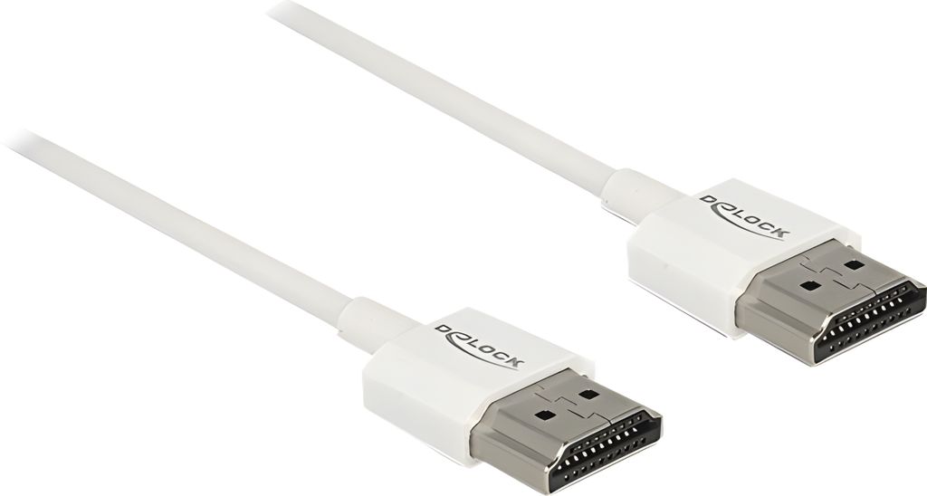 DELOCK Kabel High Speed HDMI mit Ethernet - HDMI-A Stecker > HDMI-A Stecker 3D 4K 1.5 m Slim High Quality
