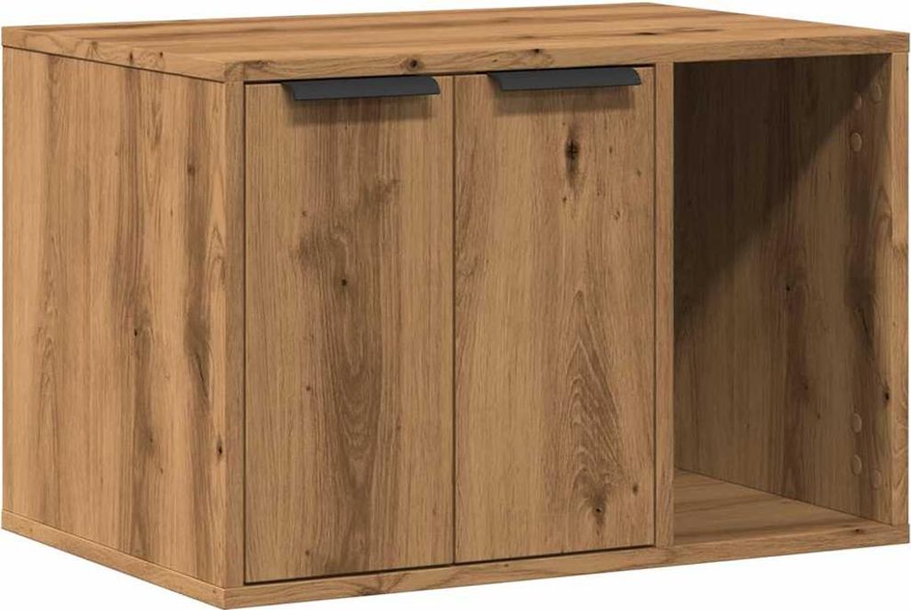 vidaXL Kôš pre mačky Artisan dub 60x40x40 cm Materiál na Obrázok produktu 