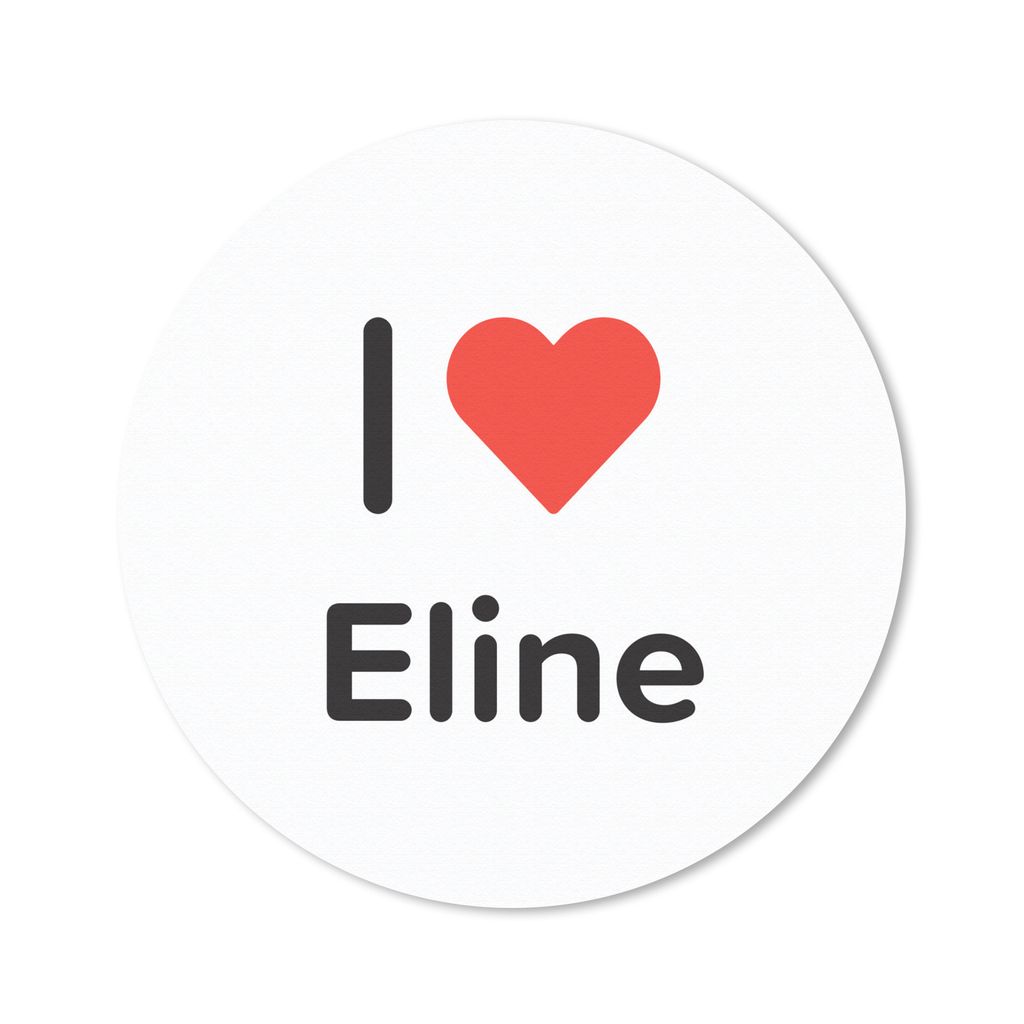 MuchoWow Mauspad Mousepad Ich liebe - Eline - Mädchen 20x20 cm - Mousepads - Maus Mat - Pad - Mausunterlage - Schreibtischmatte