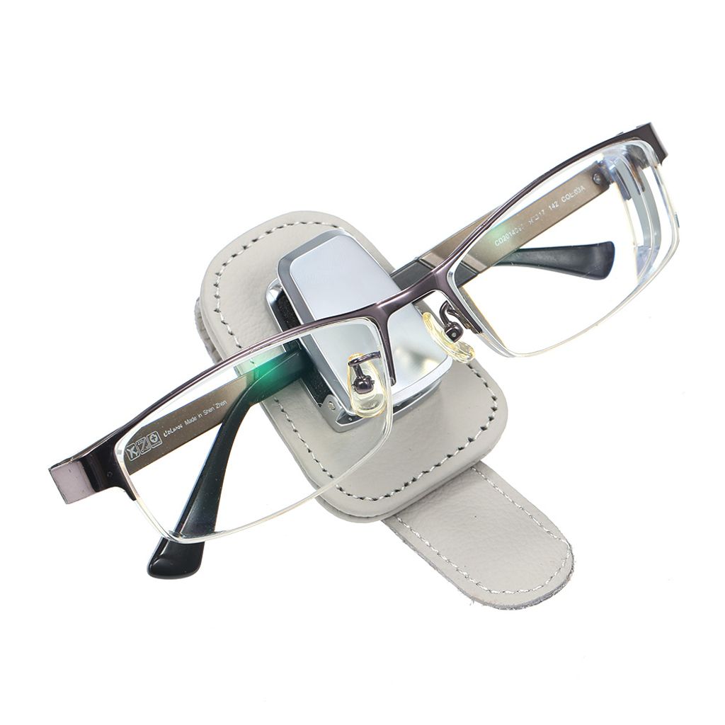 Einfache Montage Brillenhalter mit Magnet und Kartenhalter Auto Sonnenbrillenhalterung für Auto Sonnenblende Heylas Brillenhalterung Brillenbox