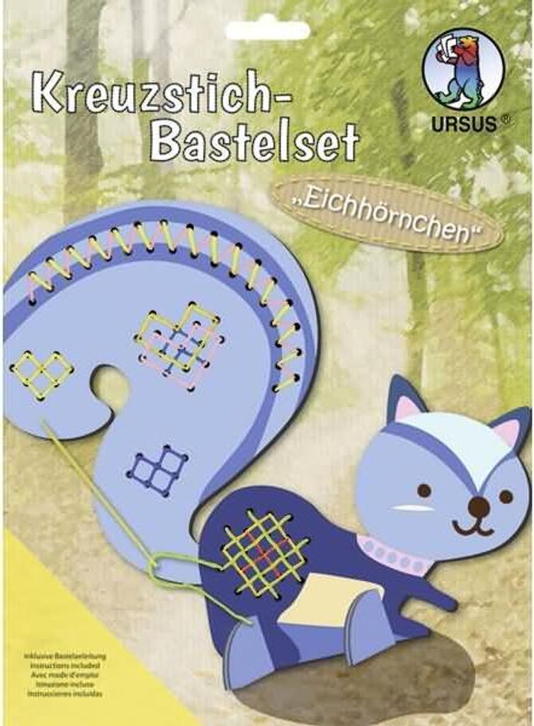 Kreuzstich-Bastelset Eichhörnchen