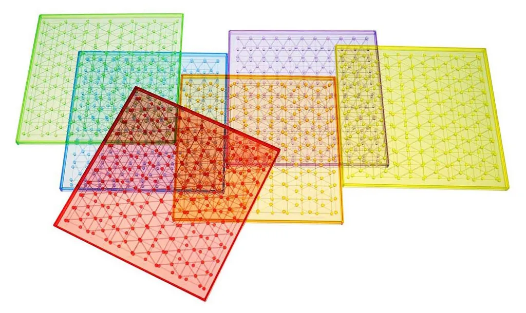 Formes géométriques plates translucides - Set de 6 pièces pour le calcul
