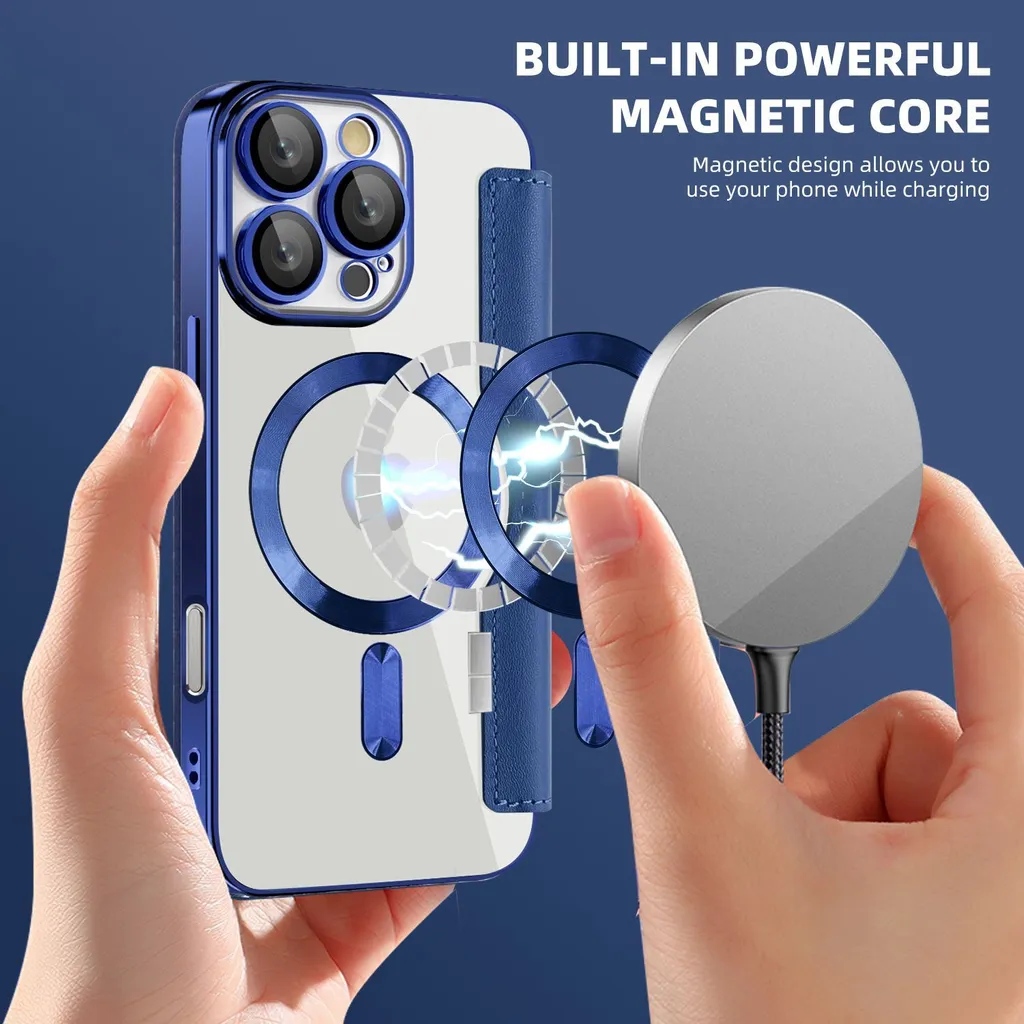 Custodia Blu iPhone 16 Pro Max: MagSafe + Wallet + Camera Guard - 3