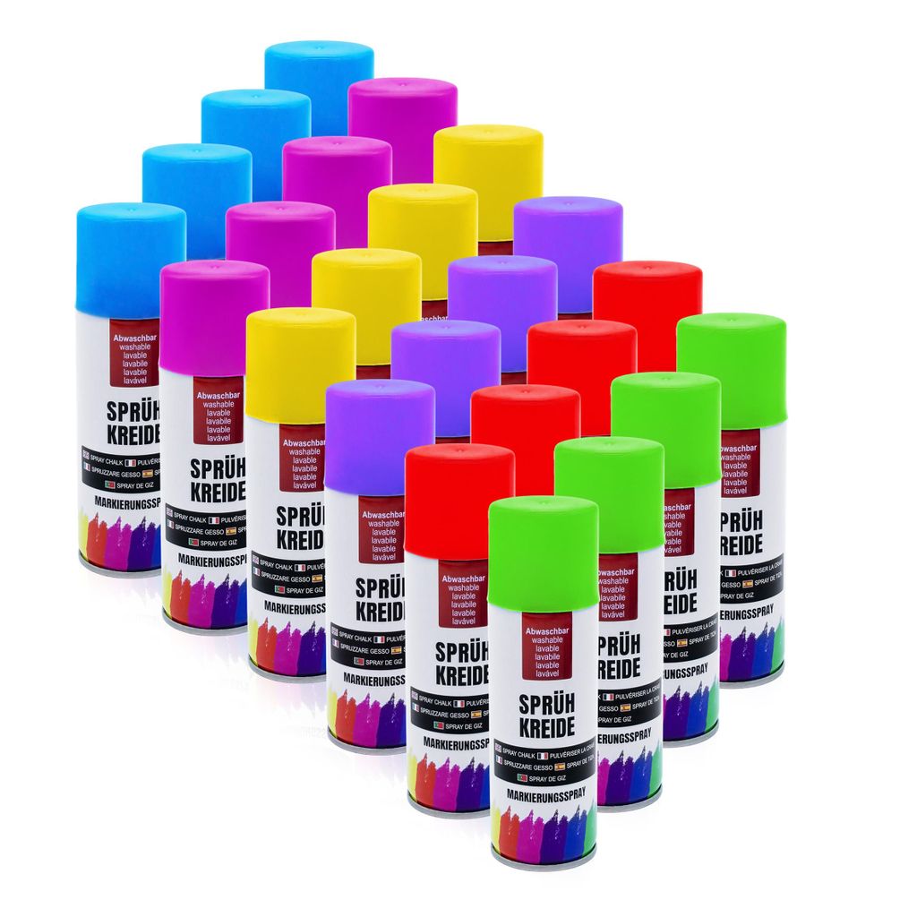 Craie en spray soluble dans l'eau, bombe de 100 ml - lot de Image du produit 