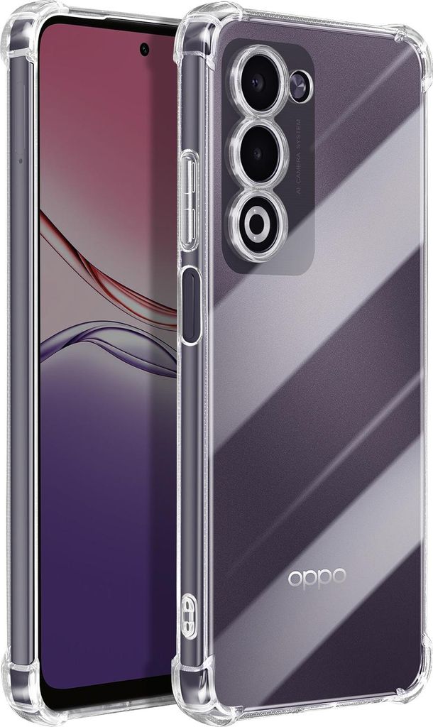 Mayaxess, Hülle Oppo A5 Silikon mit verstärkten Ecken, Transparent