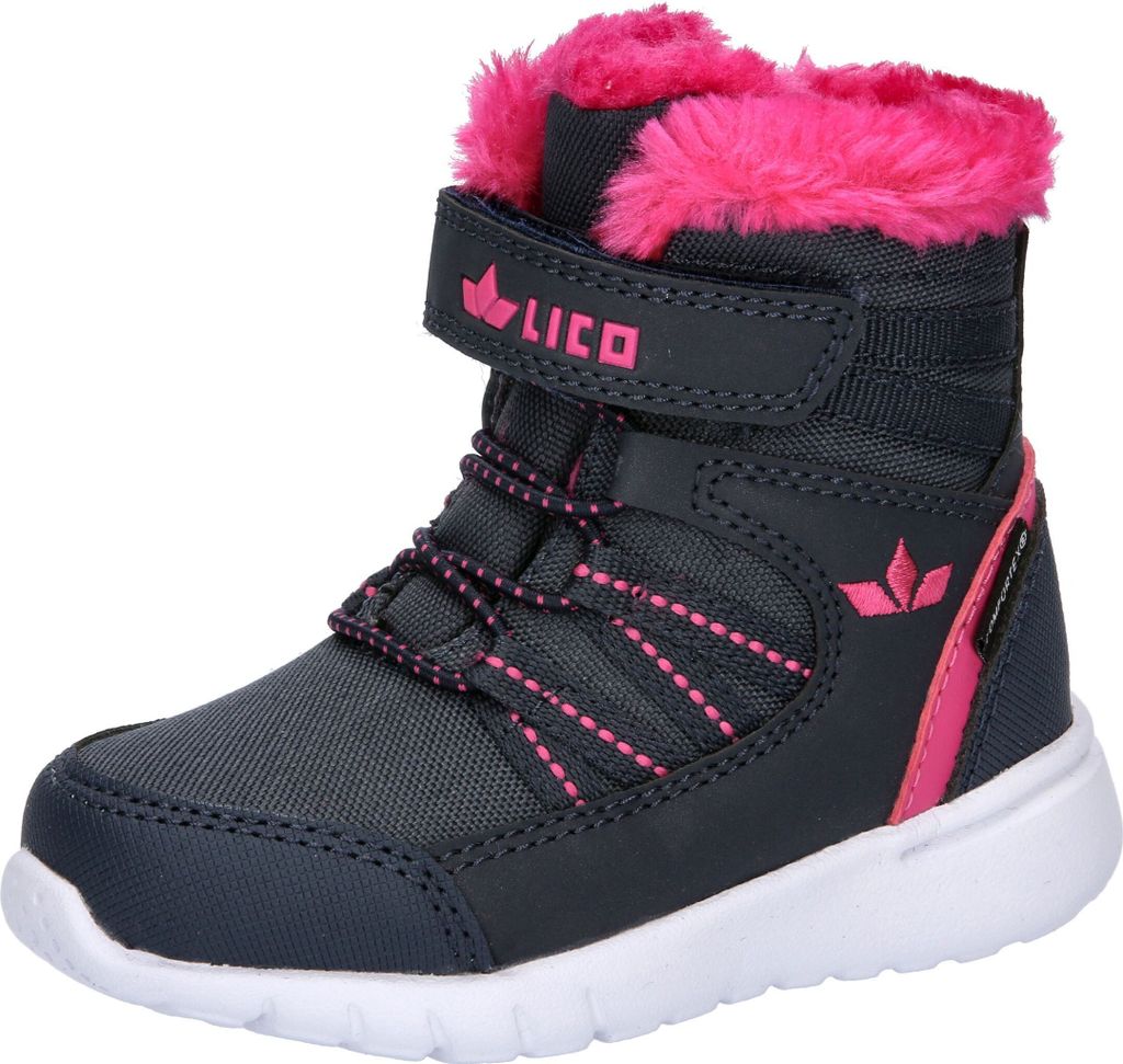 Lico Mädchen-Allwetterstiefel Shalby VS Grau-Pink, Farbe:blau, EU Größe:21