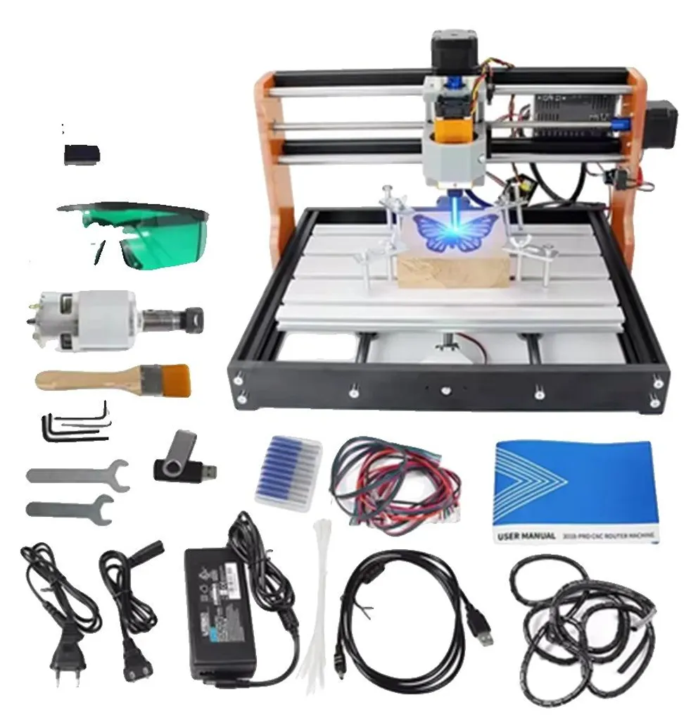 Système de Gravure CNC 3 Axes GRBL avec Module Laser 20W pour Bricolage