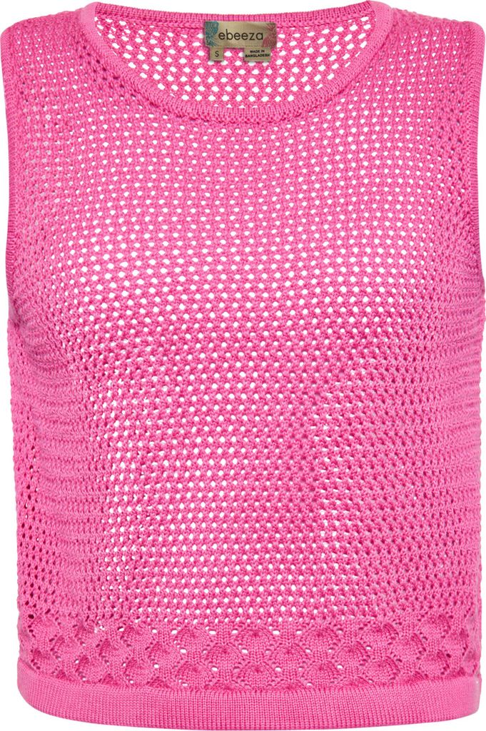 ebeeza damen tank top - pink, M