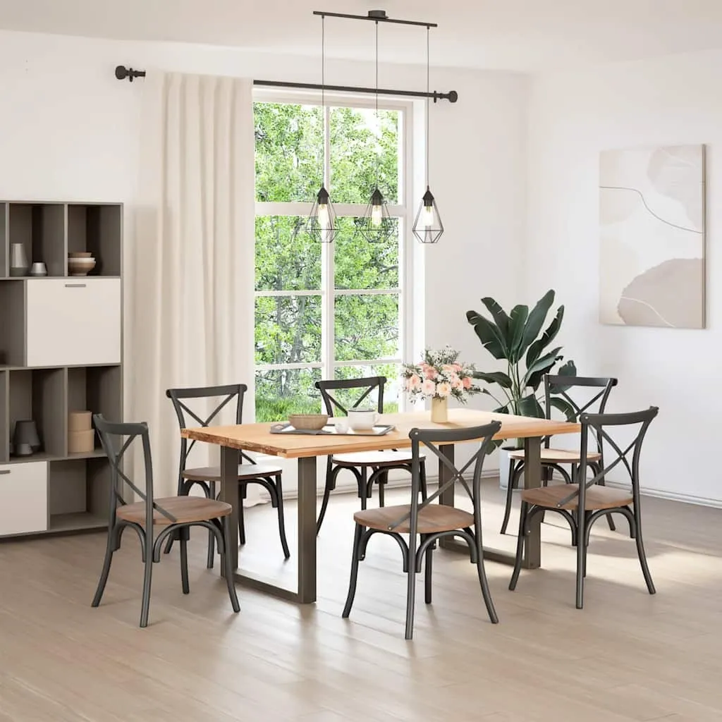 Set 2 Gambe per Tavolo Design a U 90 cm Acciaio Naturale Professionale - 2