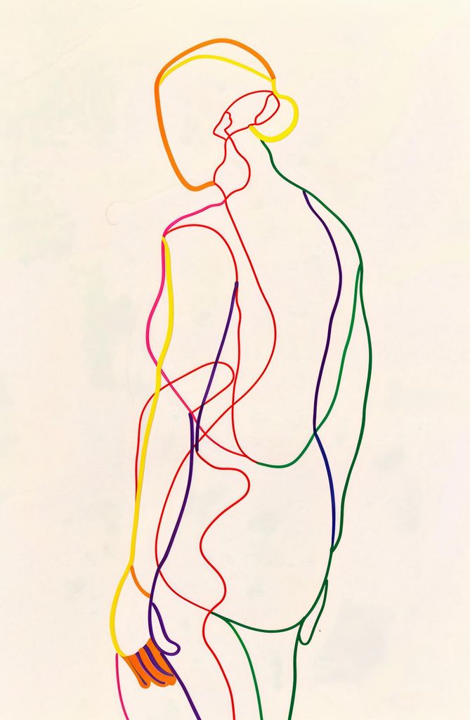 Plakat 53x81cm Regenbogen Umriss