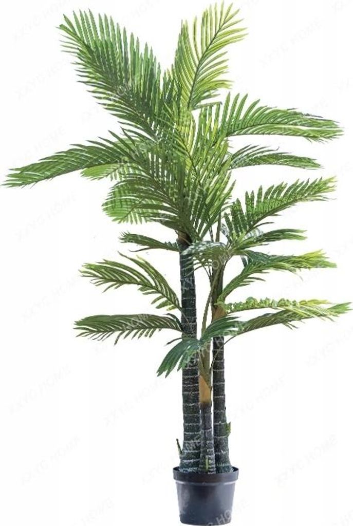 Künstliche dreifache exotische Palme in einem realistischen Topf, 200 cm