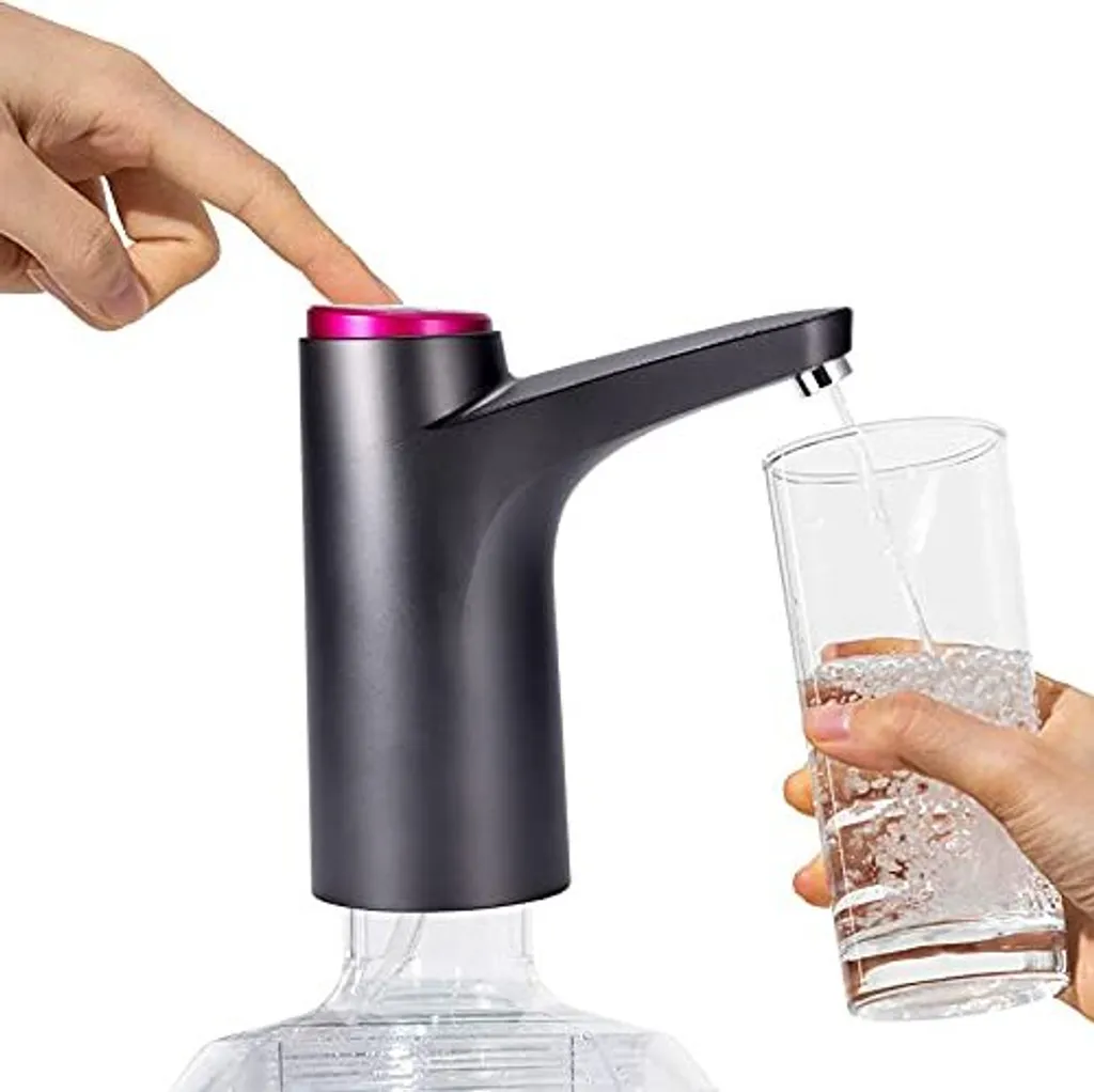 Distributore d'acqua elettrico Allomn, 600 ml ricaricabile via USB -pompa per bere, erogatore senza fili pompa automatica per bottiglie, ufficio, camper