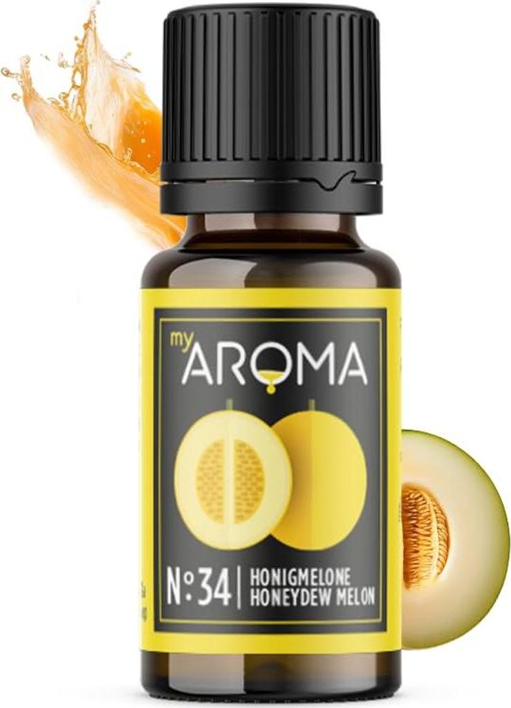 myAROMA flavour drops – Honigmelone 10ml, zuckerfrei, Produktbild 